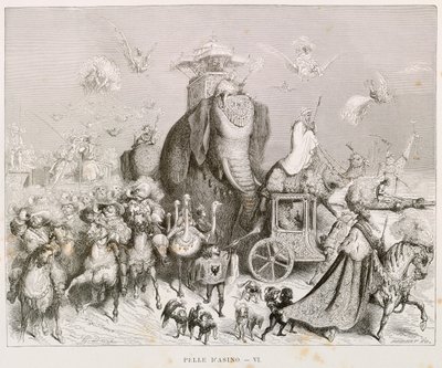 Ezelvel, illustratie voor Complete Sprookjes van Charles Perrault, door Gustave Dore door Gustave Dore