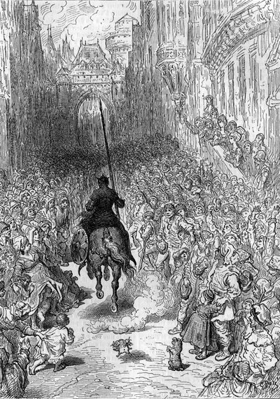 Tekening door Gustave Dore (1832-1883) voor het gedicht 