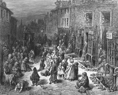 Dudley Street, Seven Dials door Gustave Dore