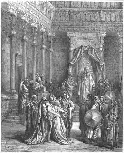 Esther in de aanwezigheid van Ahasveros, 1866 door Gustave Dore