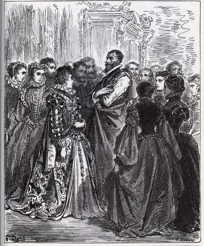 Avond georganiseerd door Don Antonio - uit "Don Quichot van La Mancha" van Miguel Cervantes door Gustave Dore