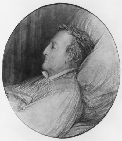 Gioacchino Rossini op zijn sterfbed, 1868 door Gustave Dore