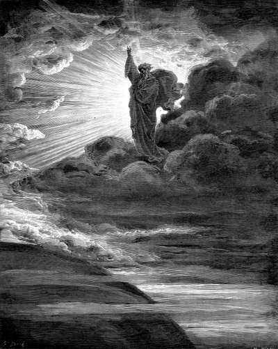 God creëert licht door Gustave Dore