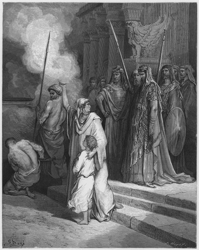 Gustave Doré Bijbel: Moed van een moeder door Gustave Dore