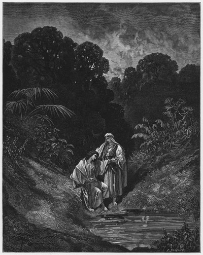 Gustave Dore Bijbel: David en Jonathan door Gustave Dore