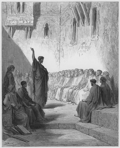 Gustave Dore Bijbel: S Paulus predikt aan de Thessalonicenzen door Gustave Dore