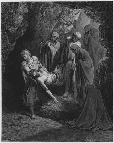 Gustave Doré Bijbel: De begrafenis van Christus door Gustave Dore
