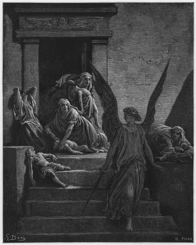 Gustave Dore Bijbel: De eerstgeborene gedood door Gustave Dore