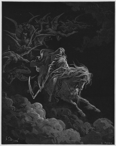 Gustave Dore Bijbel: Het visioen van de dood door Gustave Dore