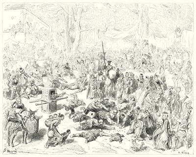 Don Quichot van Gustave Doré: "Arme Sancho volgde zijn meester met een zwaar hart" door Gustave Dore