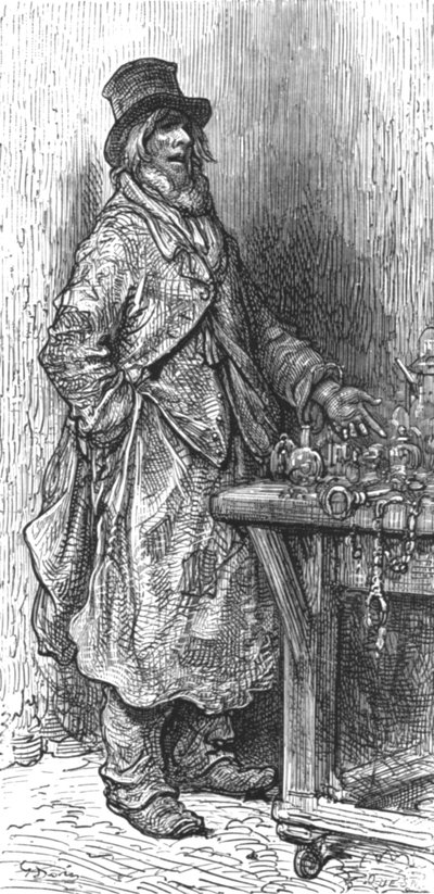Hardware Dealer - New Cut Market door Gustave Dore