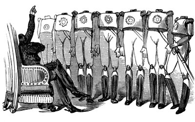 Geschiedenis van Heilig Rusland. Nicolaas I houdt een toespraak voor de Garde, 1854 door Gustave Dore