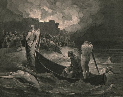 Ik kon niet horen welke voorwaarden hij hen aanbood, ca. 1890 door Gustave Dore