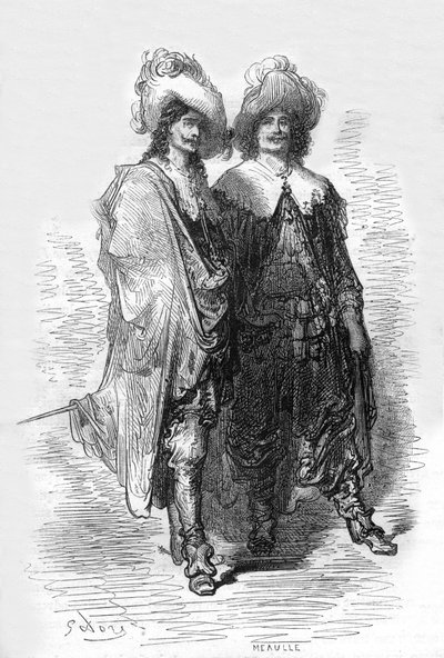 Illustratie door Gustave Doré van het boek Kapitein Fracasse door Théophile Gautier door Gustave Dore
