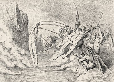 Illustratie voor De Goddelijke Komedie - Hel (La Divina Commedia, L