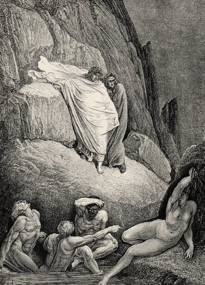 Illustratie voor De Goddelijke Komedie - Hel (La Divina Commedia, L