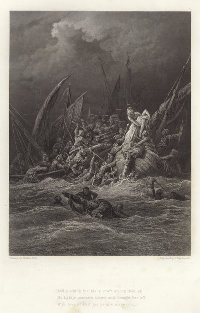 Illustratie voor Vivien door Alfred Tennyson door Gustave Dore