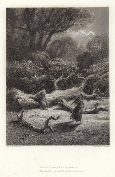 Illustratie voor Vivien door Alfred Tennyson door Gustave Dore
