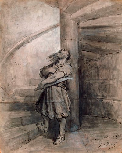 Illustratie voor sprookje Blauwbaard door Charles Perrault door Gustave Dore