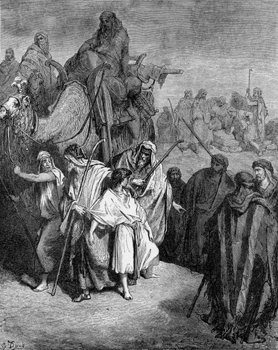Jozef verkocht naar Egypte door Gustave Dore
