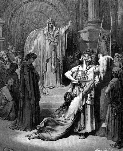 Het Oordeel van Salomo door Gustave Dore