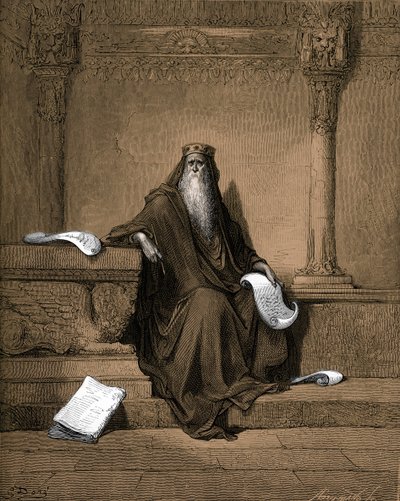Koning Salomo - Bijbel door Gustave Dore