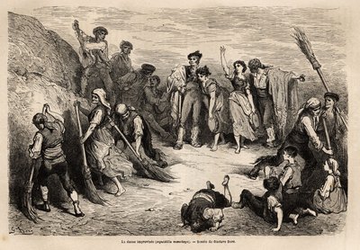 La seguidilla manchegas, of geïmproviseerde dans, in Albacete door Gustave Dore