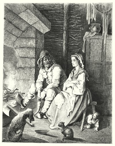 Le Petit Poucet (gravure) door Gustave Dore