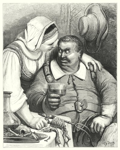 Le Petit Poucet; Klein Duimpje (gravure) door Gustave Dore