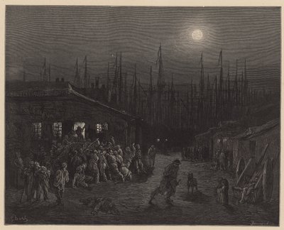 Londense Docklands door Gustave Dore