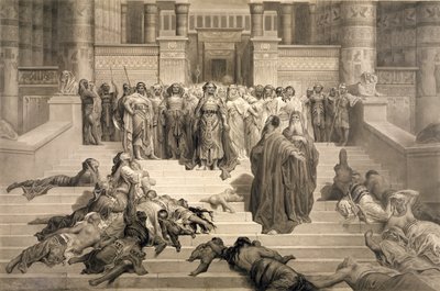 Mozes voor de farao door Gustave Dore