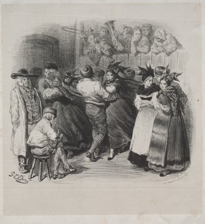 Muzikale werken van Ernest Doré: Souvenir van de Elzas, Elzassische dans - Titelpagina door Gustave Dore
