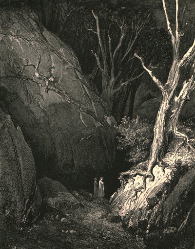 Voorwaarts bewoog hij zich, ik volgde zijn stappen, ca. 1890 door Gustave Dore