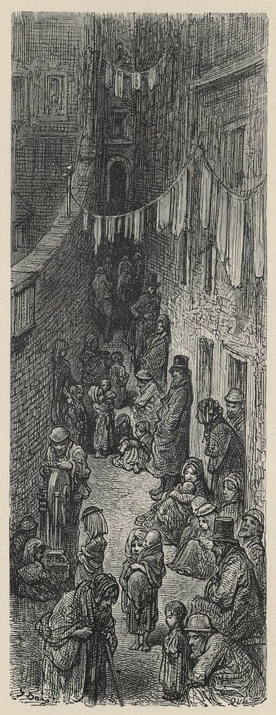 Orange Court, Drury Lane door Gustave Dore