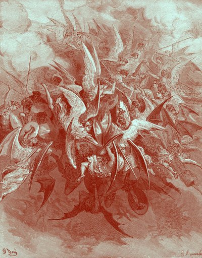 Paradise Lost: De strijd van de engelen door Gustave Dore