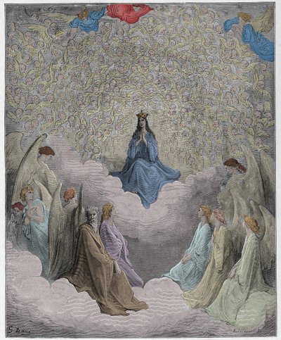 Paradiso, Canto 31: De koningin van de hemel - door Dante Alighieri door Gustave Dore