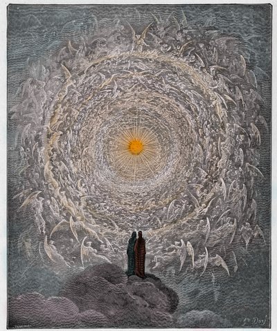 Paradiso, Canto 31: De heilige menigte vormt een roos in het empyreum door Gustave Dore