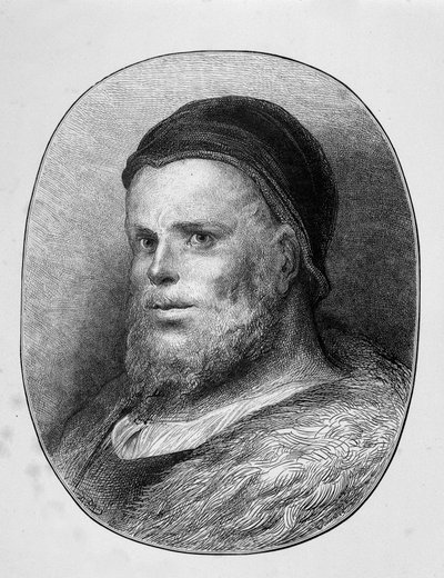 Portret van de jonge Rabelais - gravure, door Gustave Doré door Gustave Dore