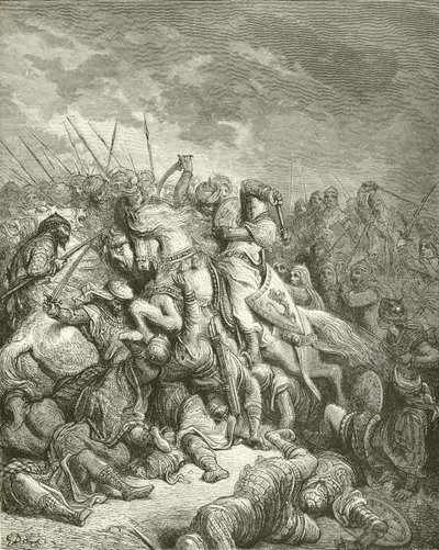 Richard bij de Slag om Arsur door Gustave Dore