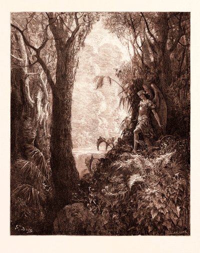 Satan in het paradijs door Gustave Dore