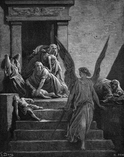 Zeven Plagen van Egypte, 1866 door Gustave Dore