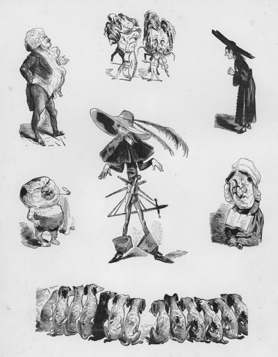 Humoristische en Groteske Schetsen door Gustave Dore (gravure) door Gustave Dore