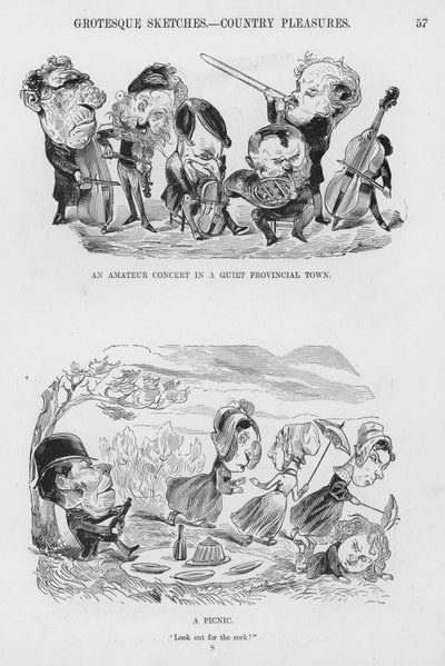 Humoristische en groteske schetsen door Gustave Dore