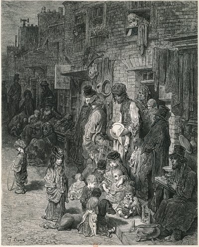 Sloppenwijken van Londen door Gustave Dore