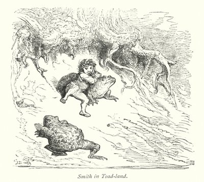 Smith in paddenland (gravure) door Gustave Dore