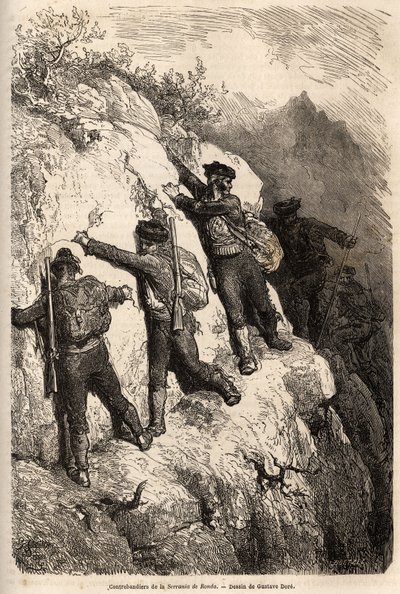 Smokkelaars uit de Serrania de Ronda door Gustave Dore