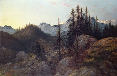 Zonsopgang in de Alpen door Gustave Dore