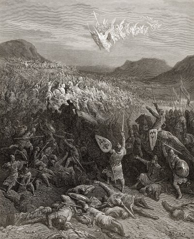 De slag bij Nicea in 1097, illustratie uit 