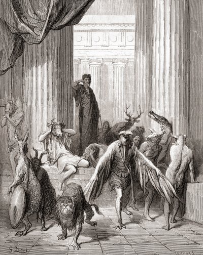 De Metgezellen van Ulysses, uit een late 19e-eeuwse editie van Fables de La Fontaine door Gustave Dore