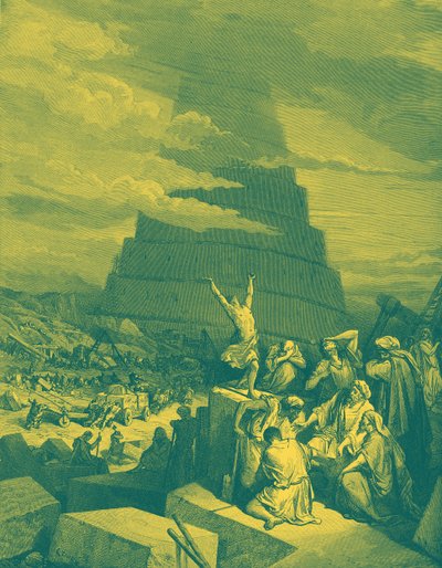 De Verwarring der Tongen (Toren van Babel) - Bijbel door Gustave Dore